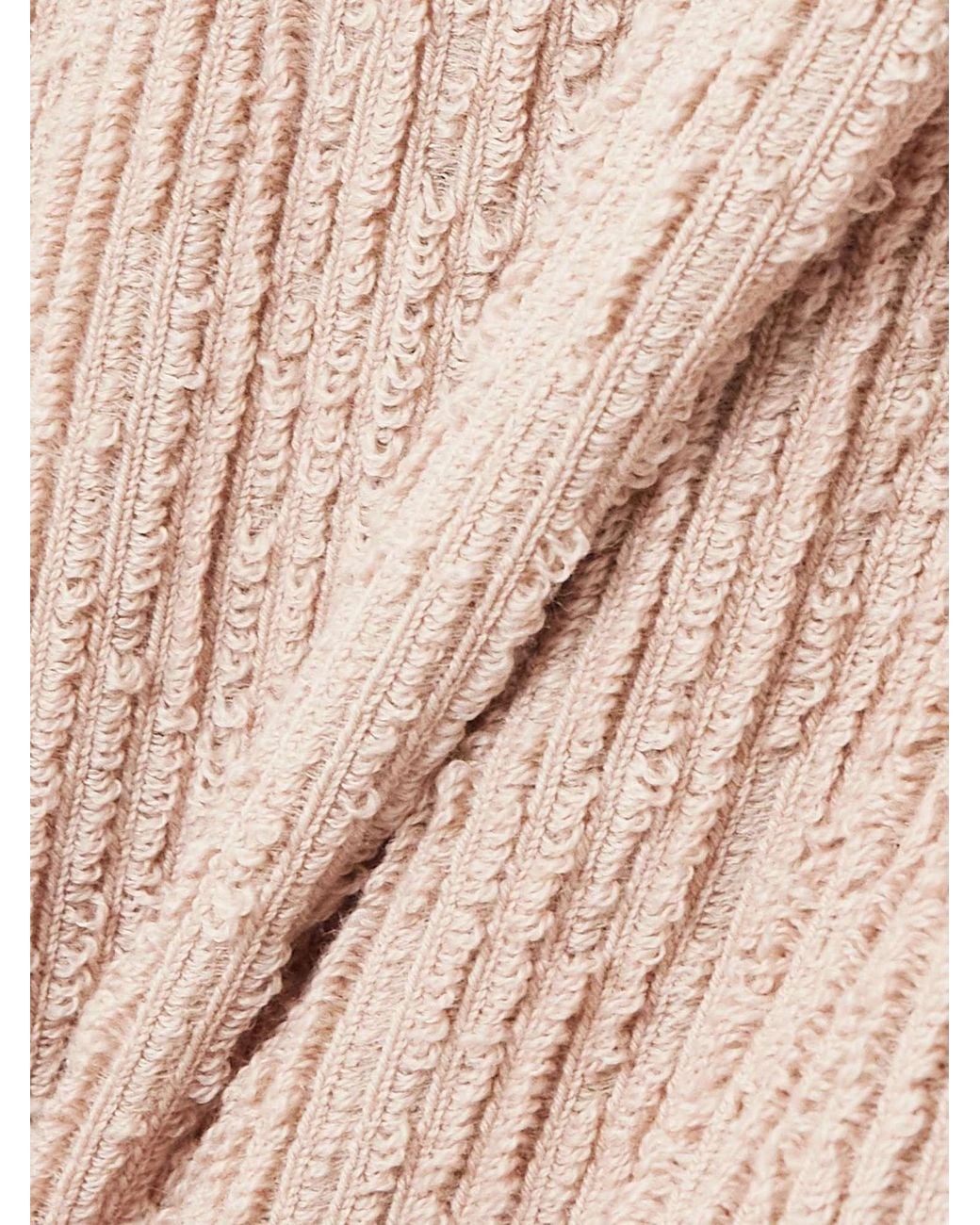 Acne Natural Chunky-Knit Mini Dress