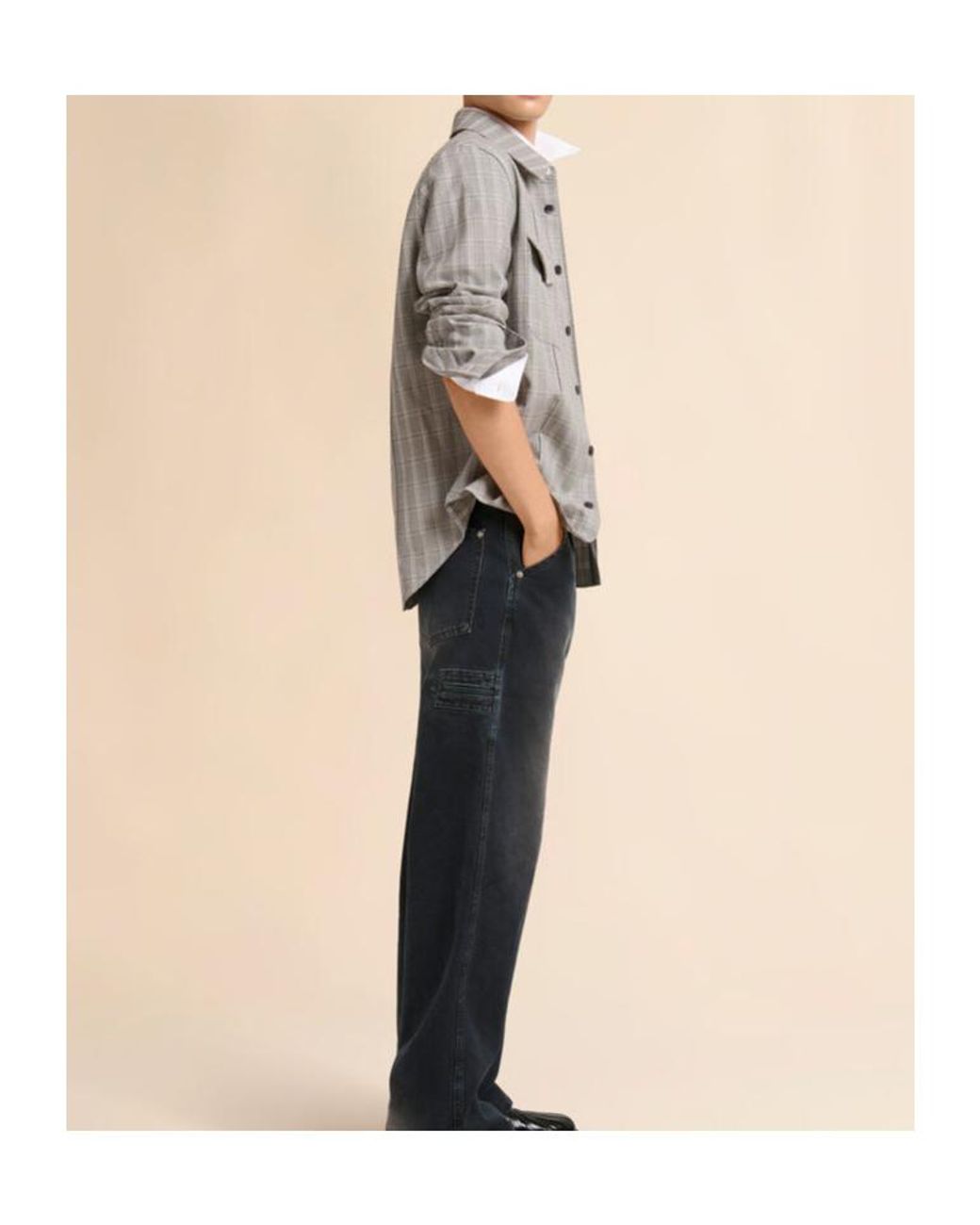 Marni Gray Tartan Check Long Sleeved Shirt for men