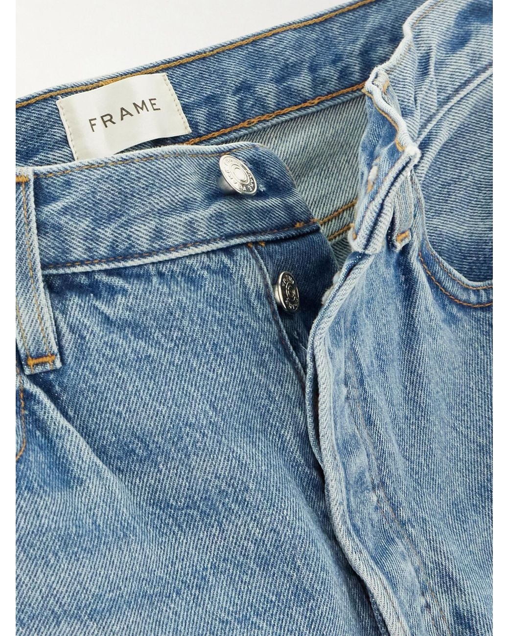 FRAME Blue The Loose Low-Rise Wide-Leg Jeans