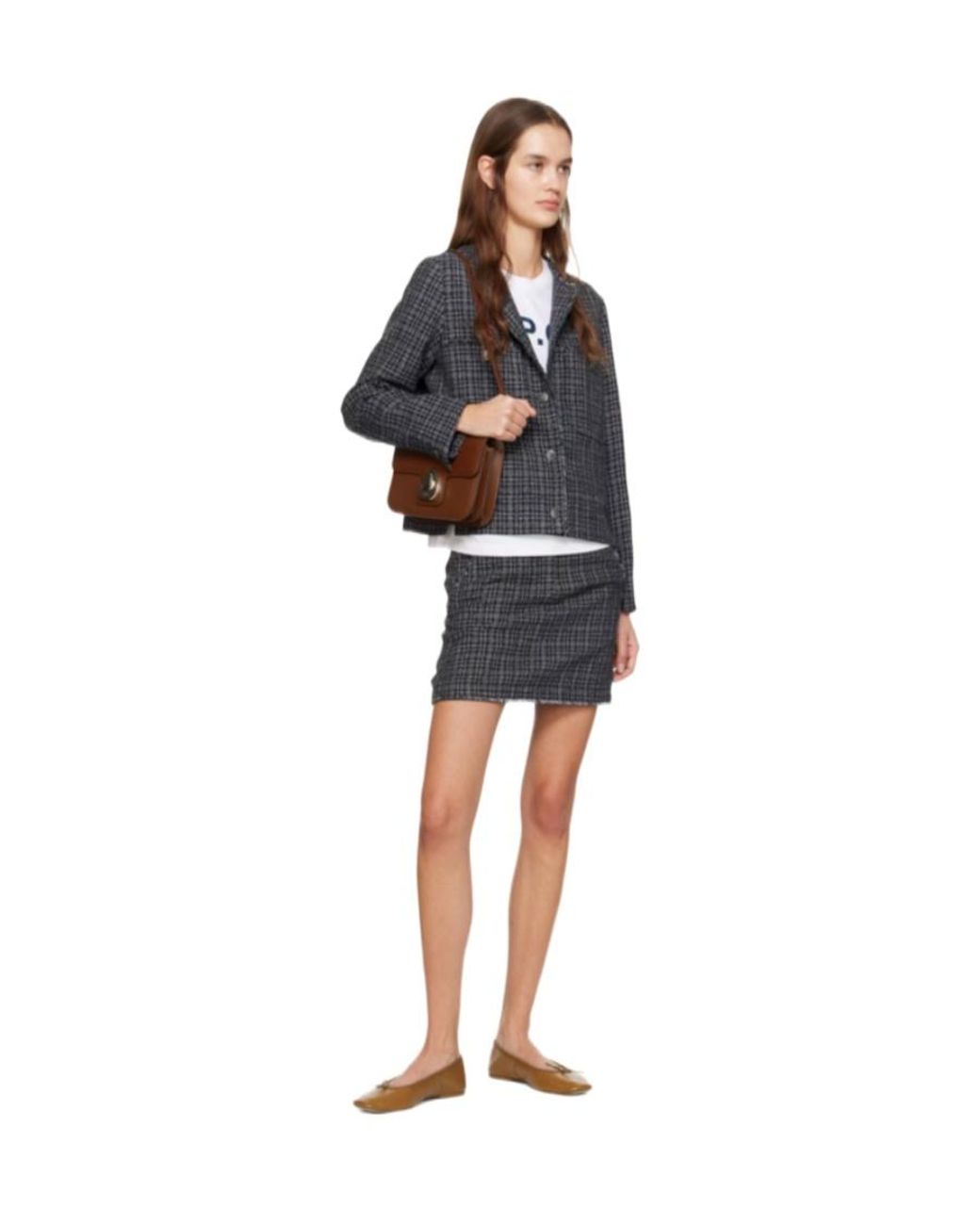A.P.C. Black Rebekah Tweed Miniskirt