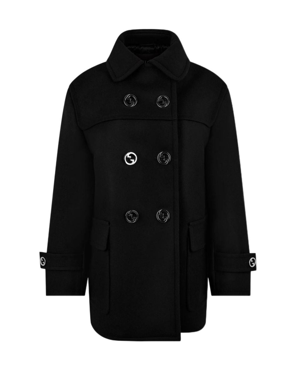 Gucci Black Wool Coat