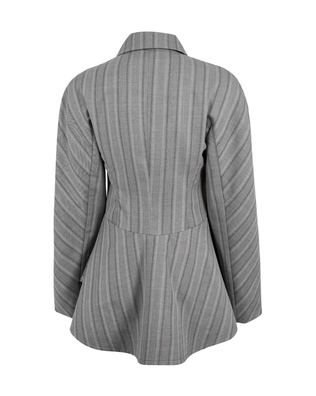 Stella McCartney Gray Cropped Shirt With Flared Hem
