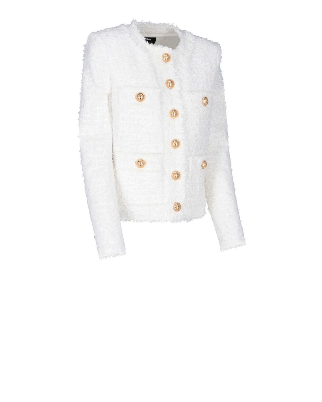 Balmain White Tweed Jacket