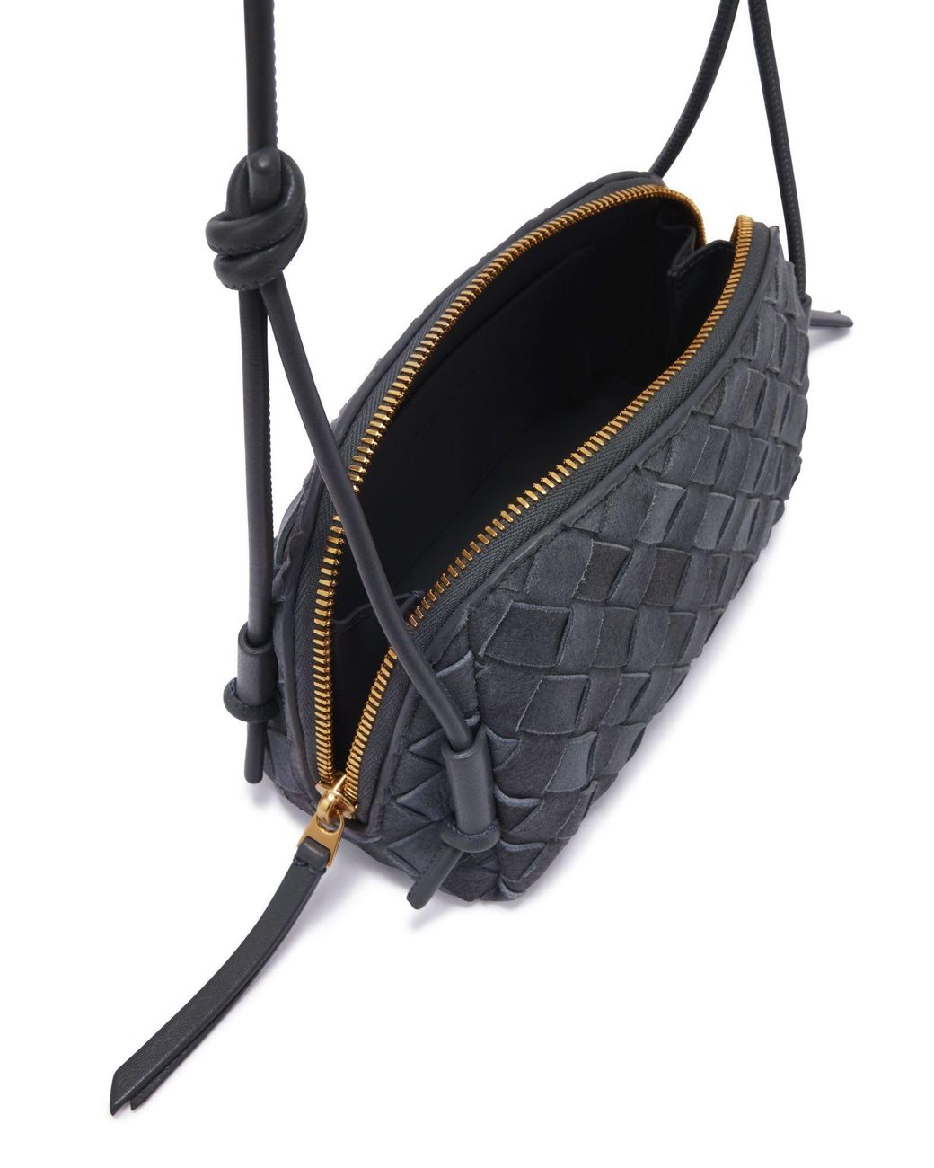 Bottega Veneta Black Woven Crossbody Bag