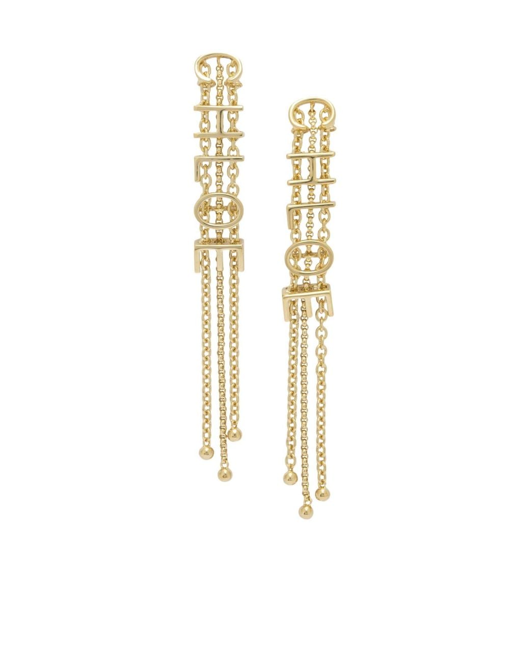 Chloé Metallic Chloé Mini Belt Earrings