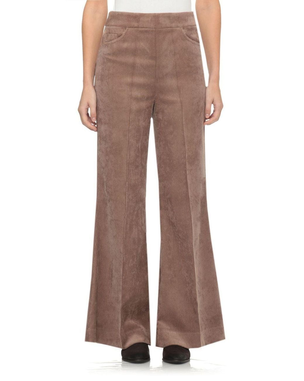 D.exterior Natural Corduroy Flared Pants
