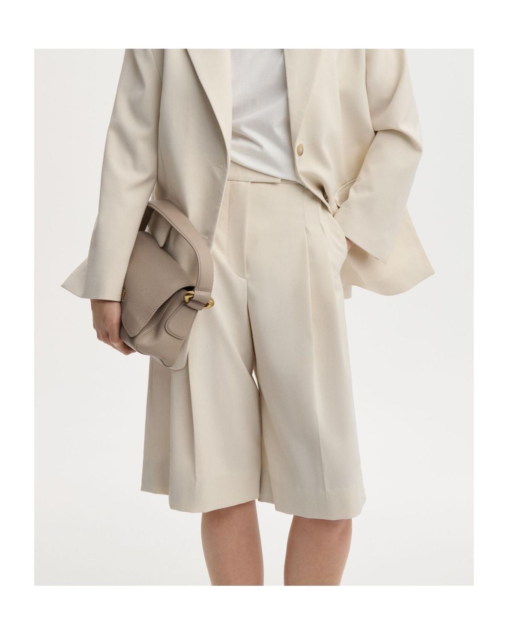 By Malene Birger Natural Cymbaria Tailored Bermuda Shorts
