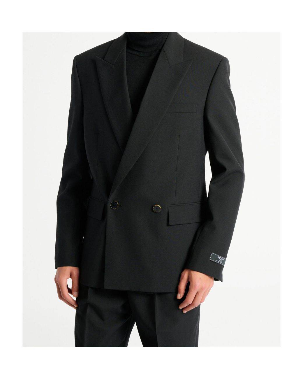 Balmain Black Wool 2-Button Jacket for men