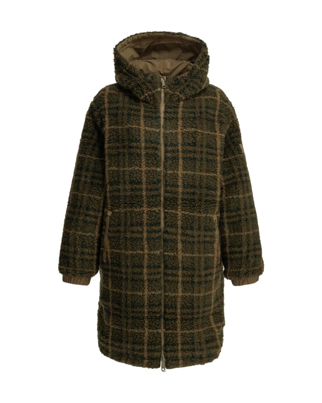 Filson Green Wooly Fleece Reversible Long Coat