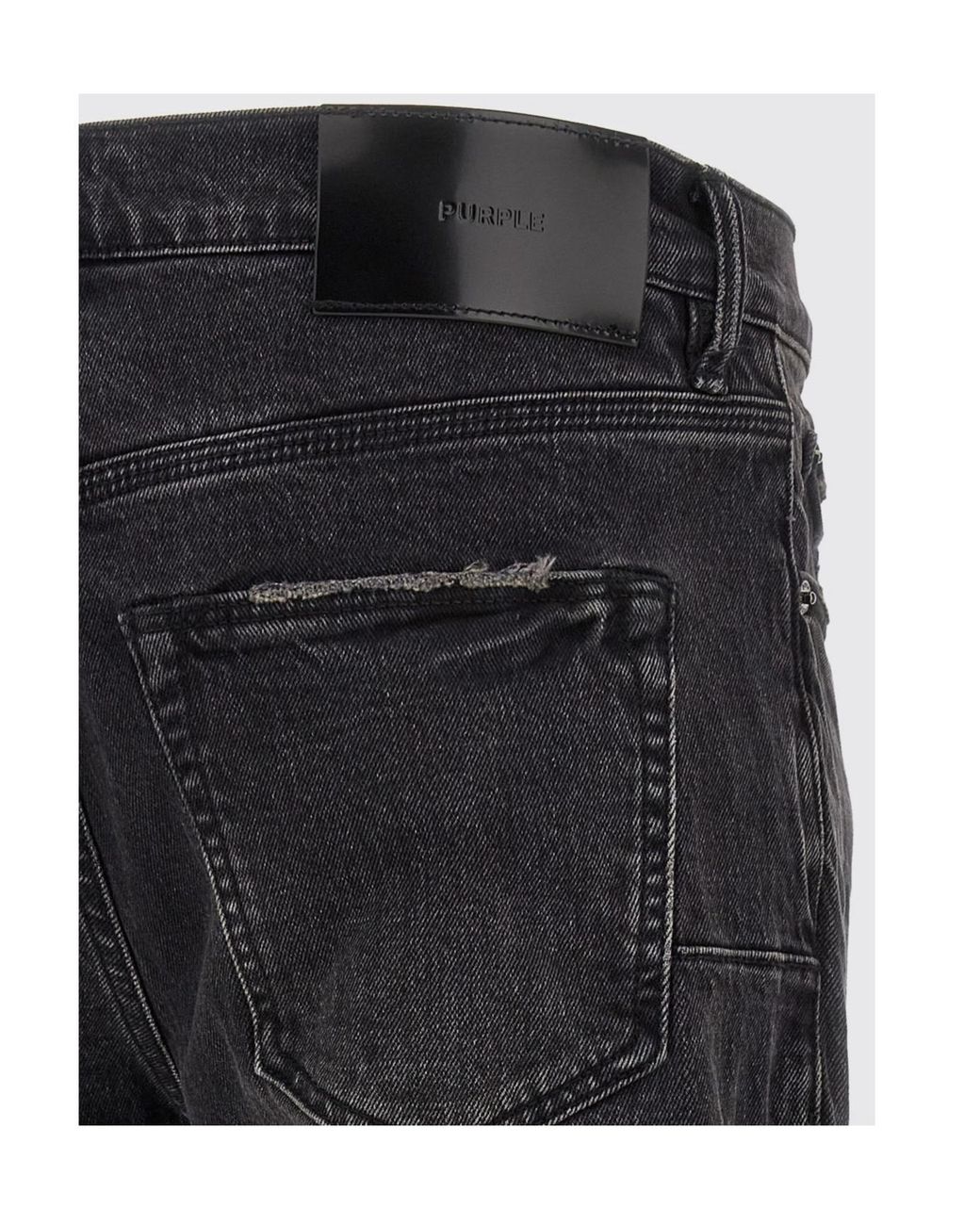 Purple Brand Black P004 Distressed Flared Jeans for men