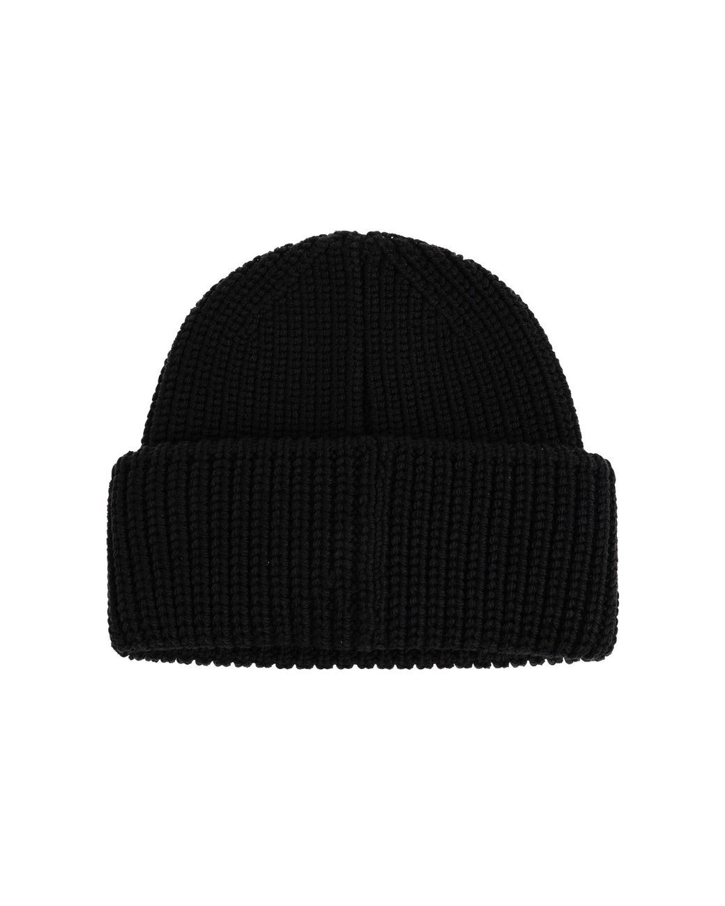 DSquared² Black Logo Patch Beanie Hat for men