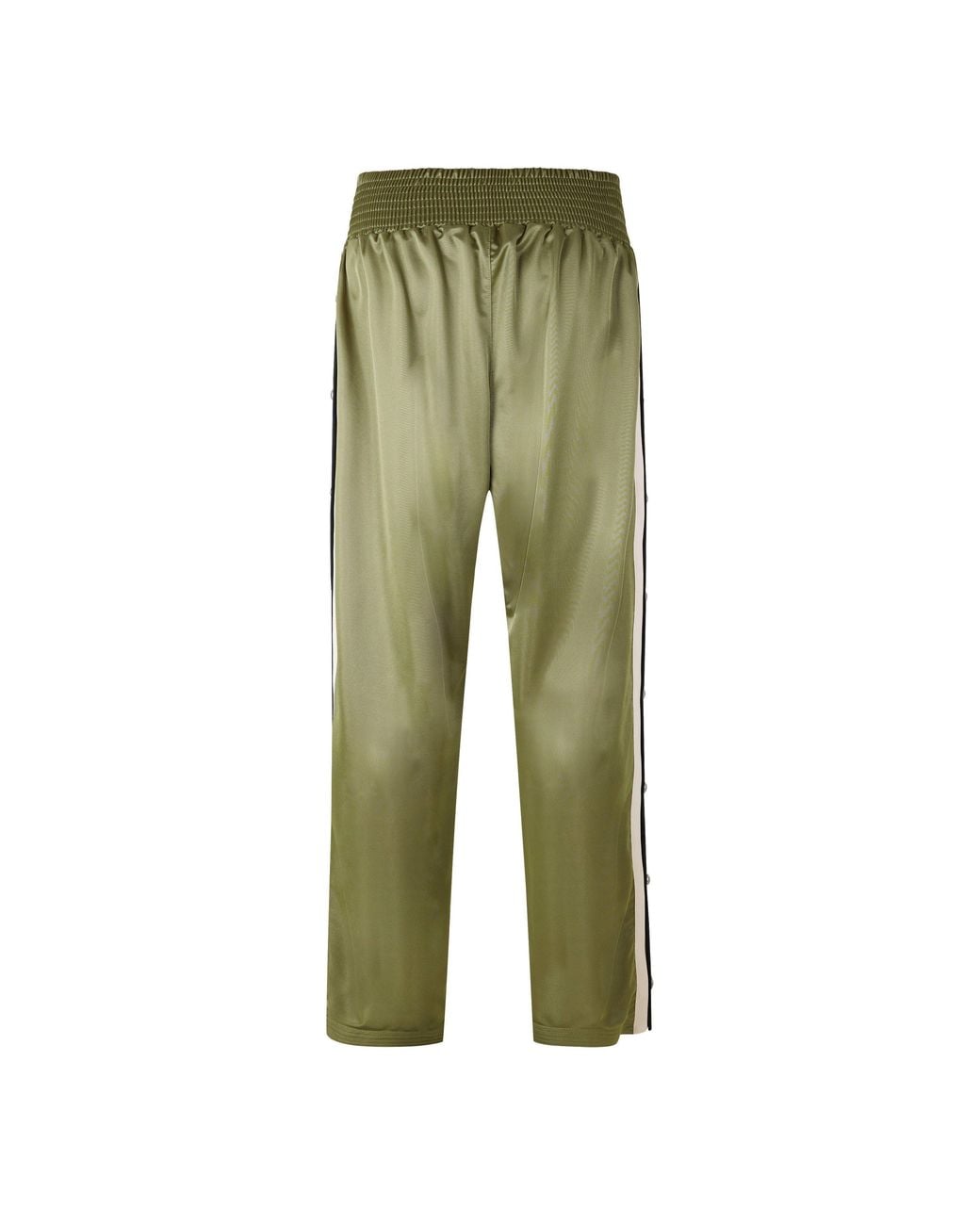 Palm Angels Green Solid Color Casual Pants for men