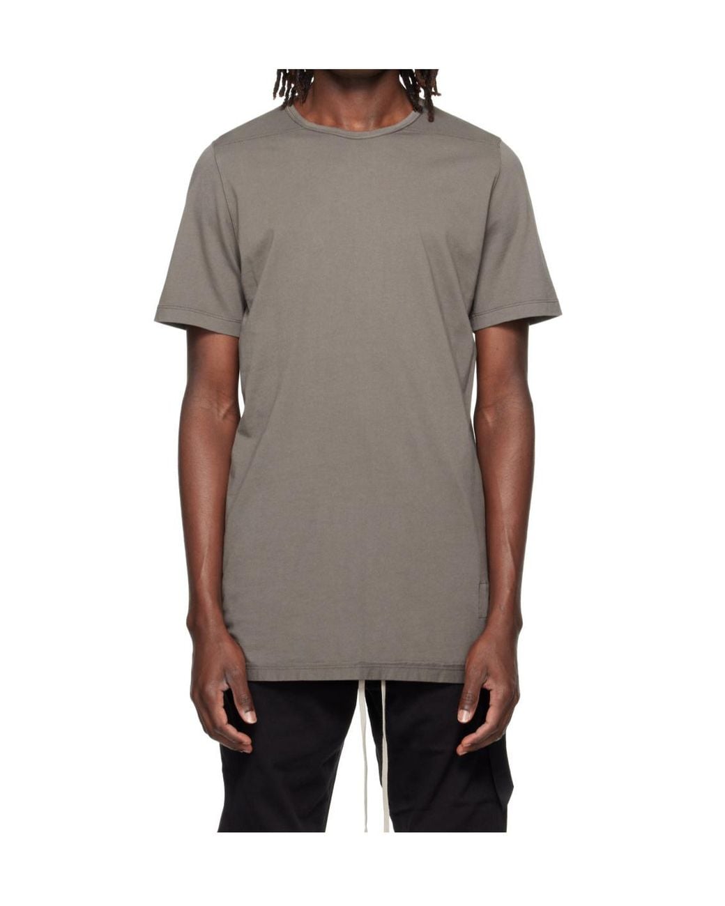 Rick Owens Gray Level T Elongated T-Shirt for men