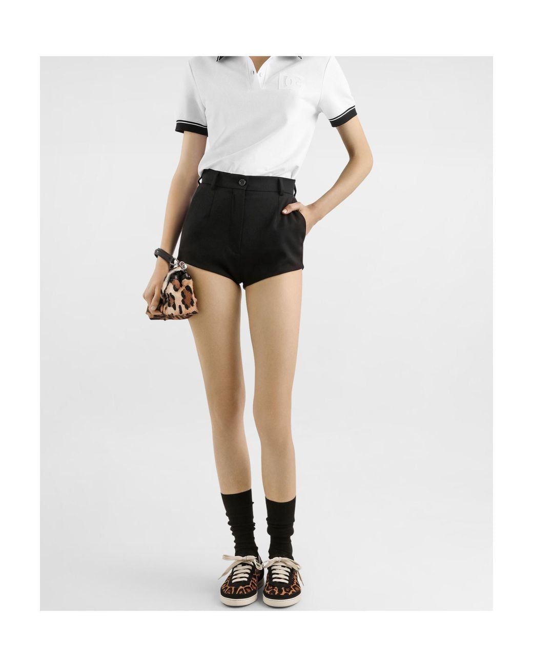 Dolce & Gabbana Black Button Shorts