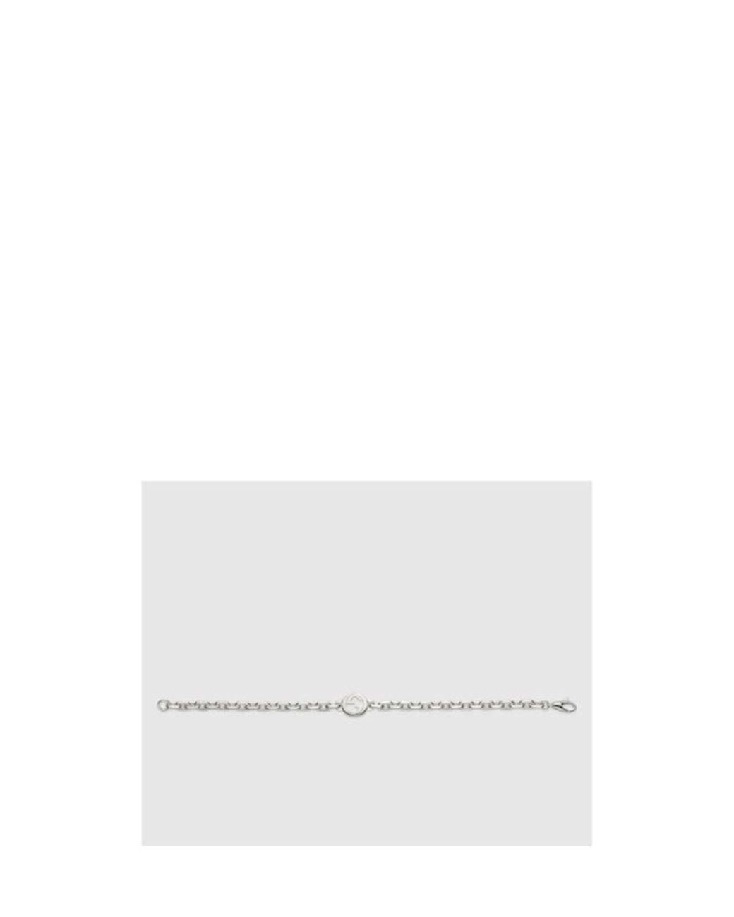 Gucci Metallic Interlocking Chain Bracelet for men