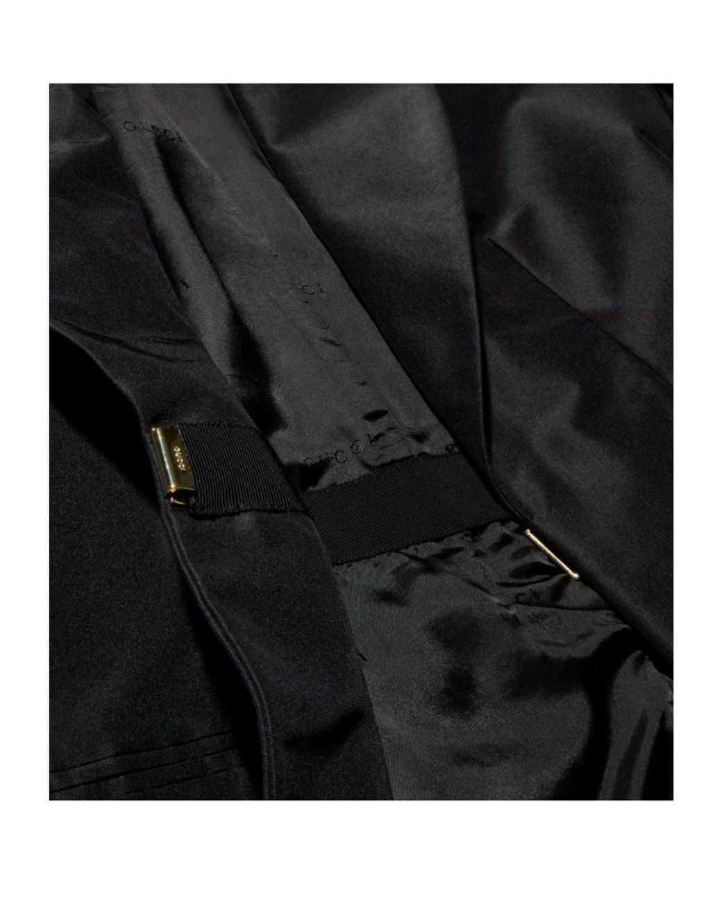 Gucci Black Faille Collared Jacket