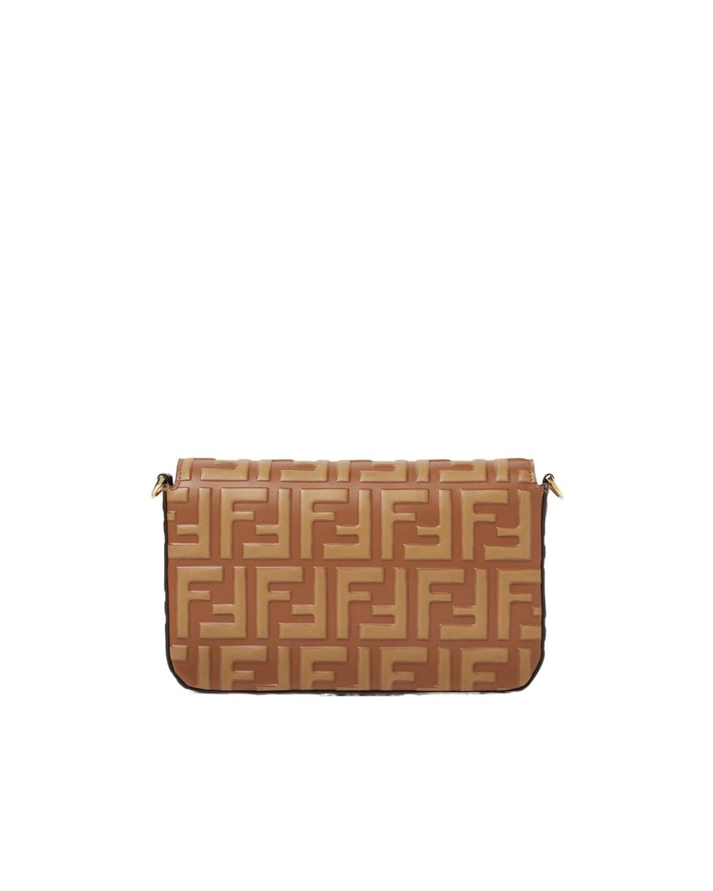 Fendi Brown Ff Diamonds Chain-Linked Wallet