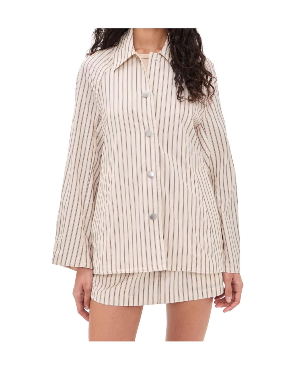 Rag & Bone Natural Long-Sleeved Striped Shirt