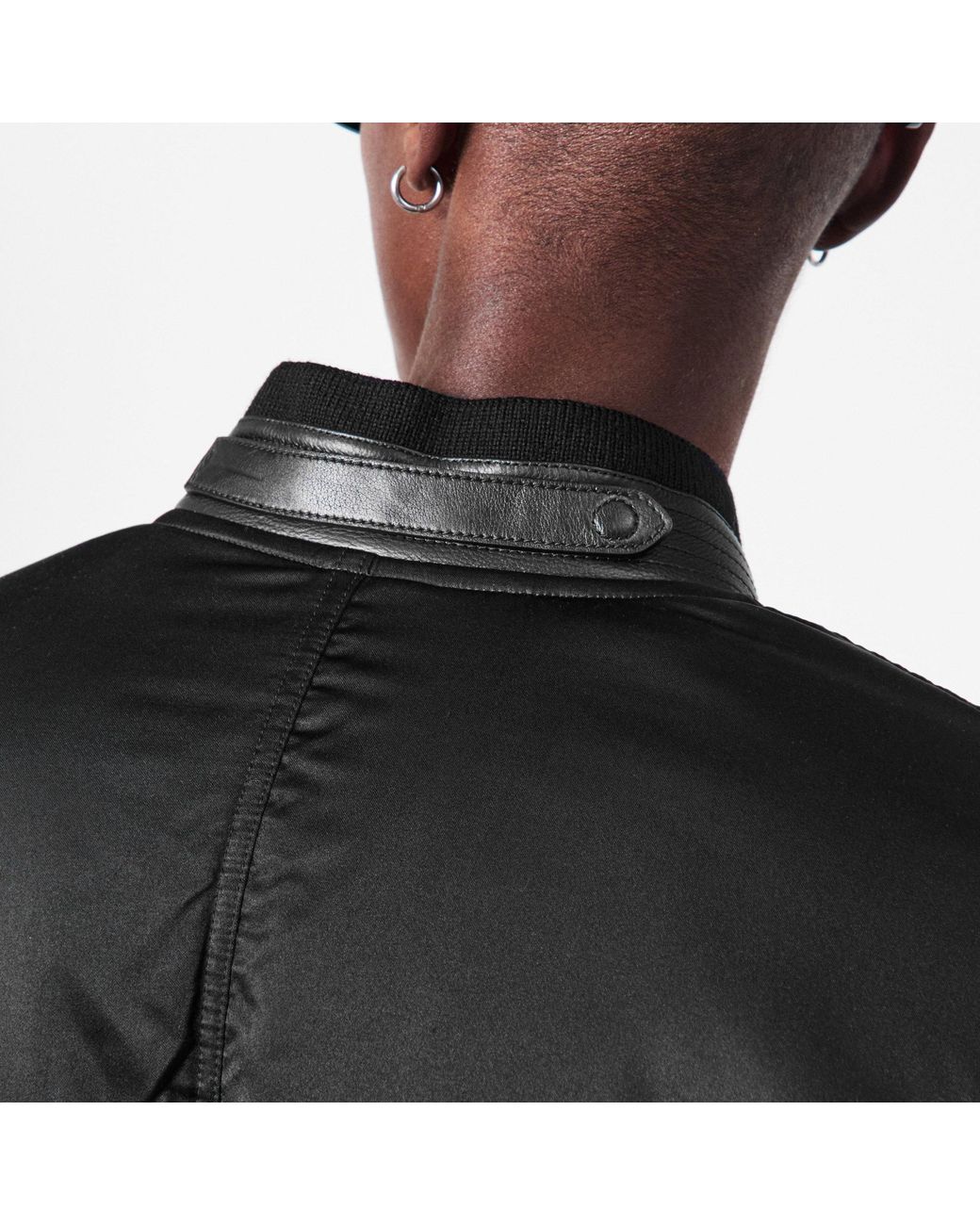 Tom Ford Black Satin Bomber Jacket for men