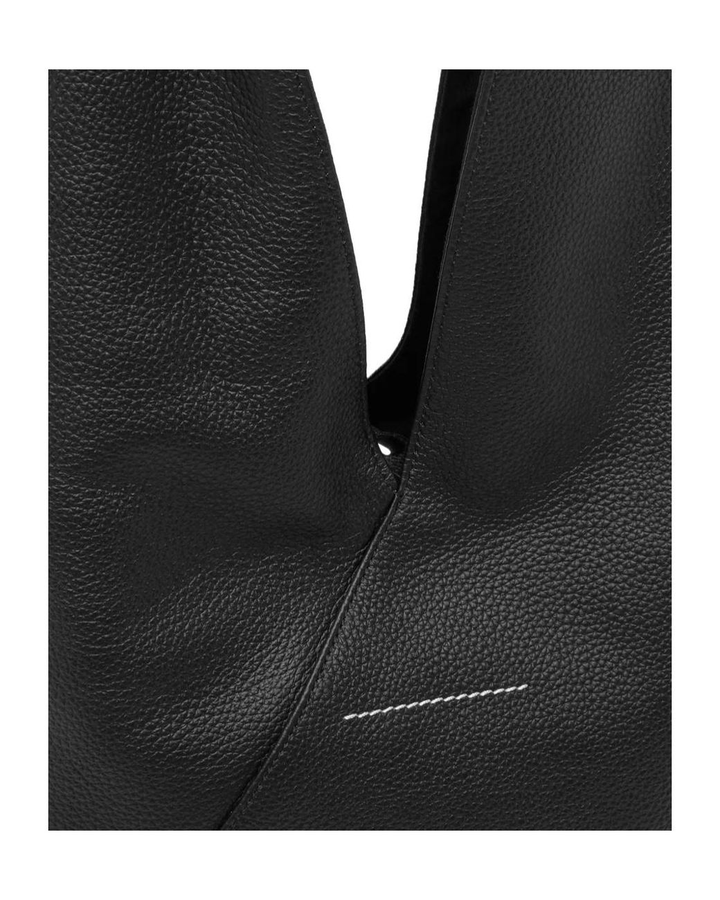 MM6 by Maison Margiela Black Jewel Handle Classic Japanese Bag