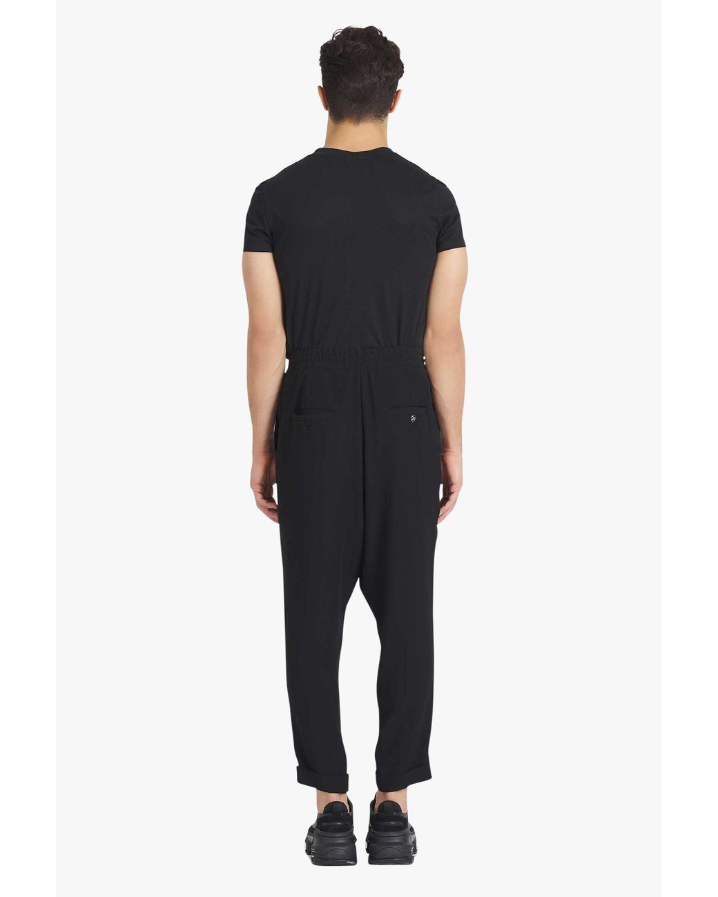 Balmain Black Slouchy Tapered Pants for men