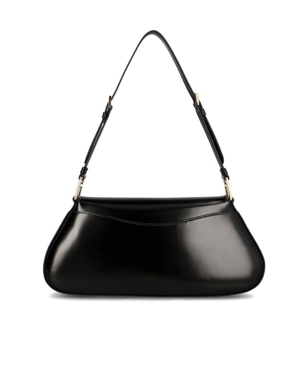 Prada Black Cleo Logo Plaque Shoulder Bag