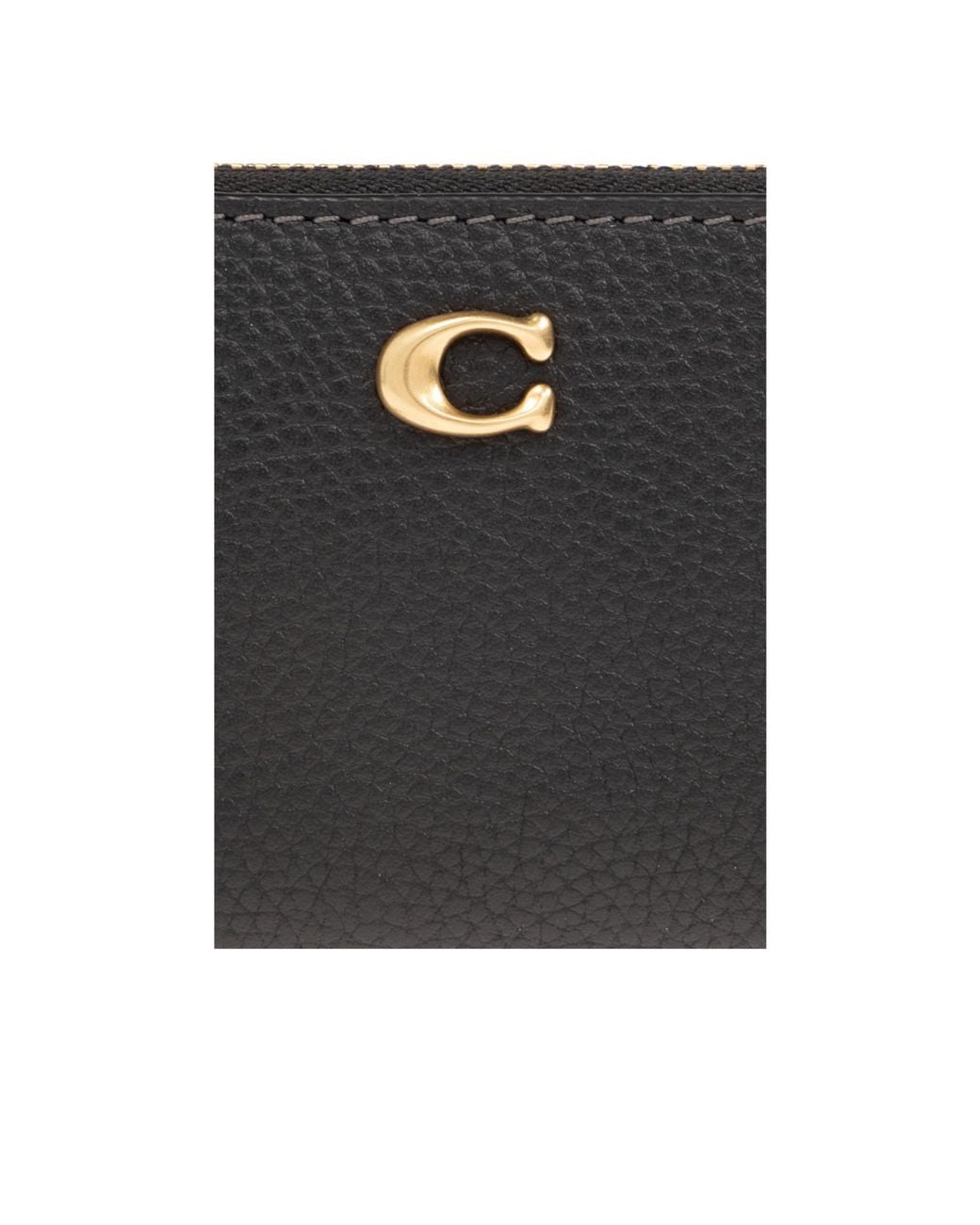 COACH Black Essential Small Zip Around Wallet