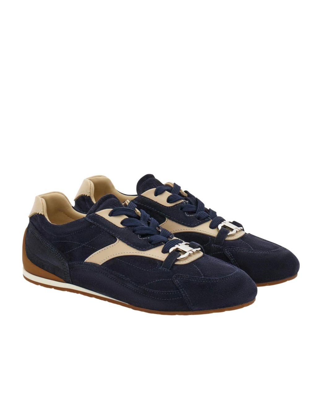 Ferragamo Blue Ferragamo Gancini Ornament Sneakers