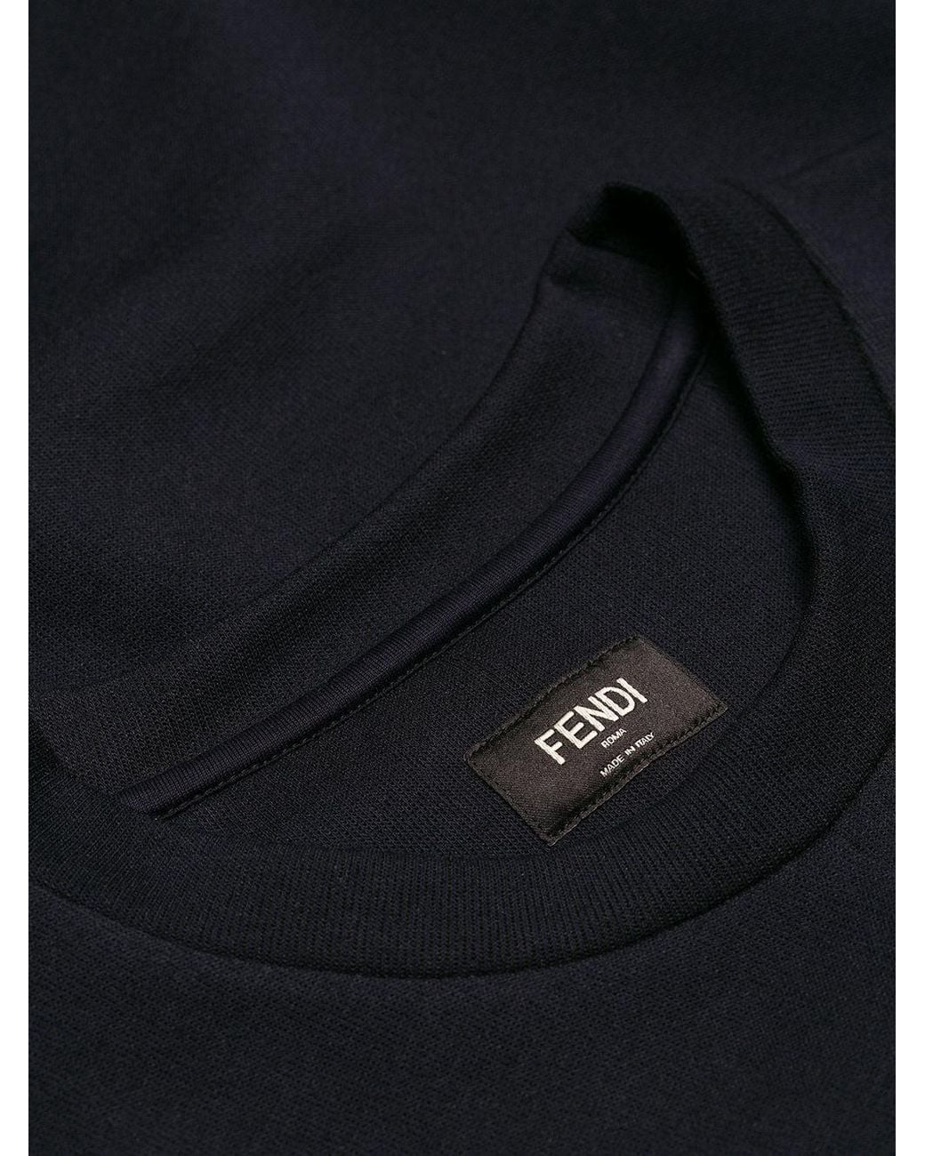 Fendi Blue Ff Printed Hoodie for men