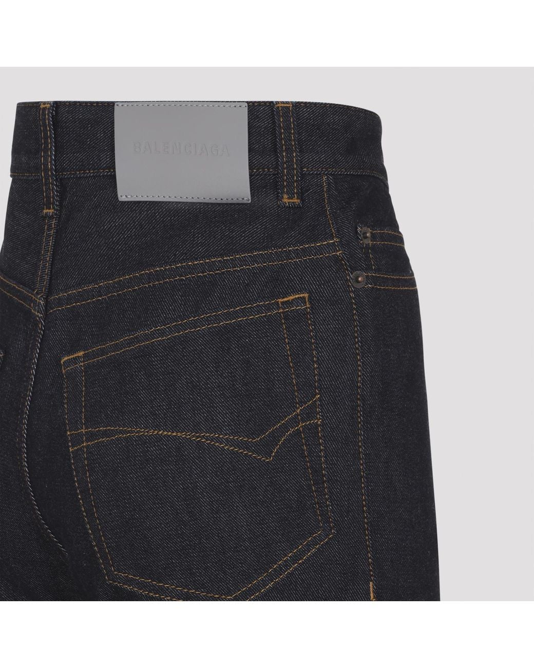 Balenciaga Black High-Rise Straight-Leg Jeans