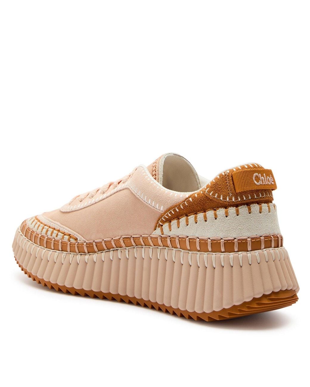 Chloé Pink Patchwork Thick-Soled Casual Shoes