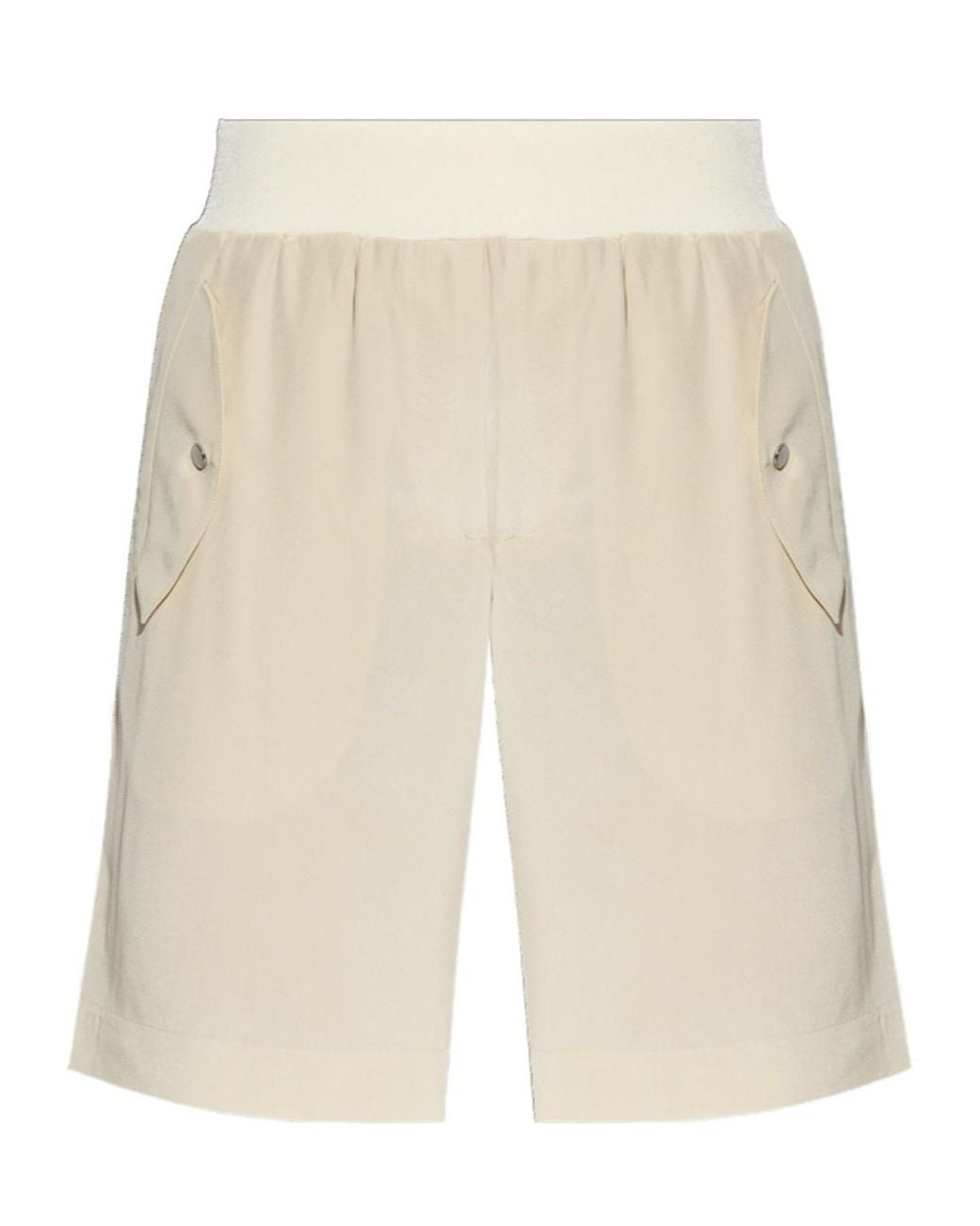Helmut Lang Natural Button Detailed Bomber Shorts