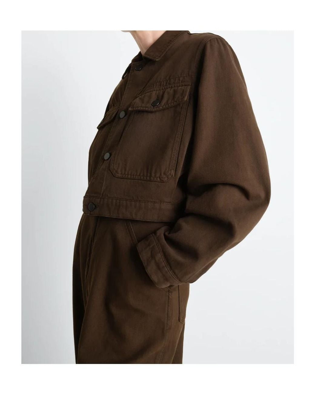 Lemaire Brown Cropped Twill Blouson Jacket