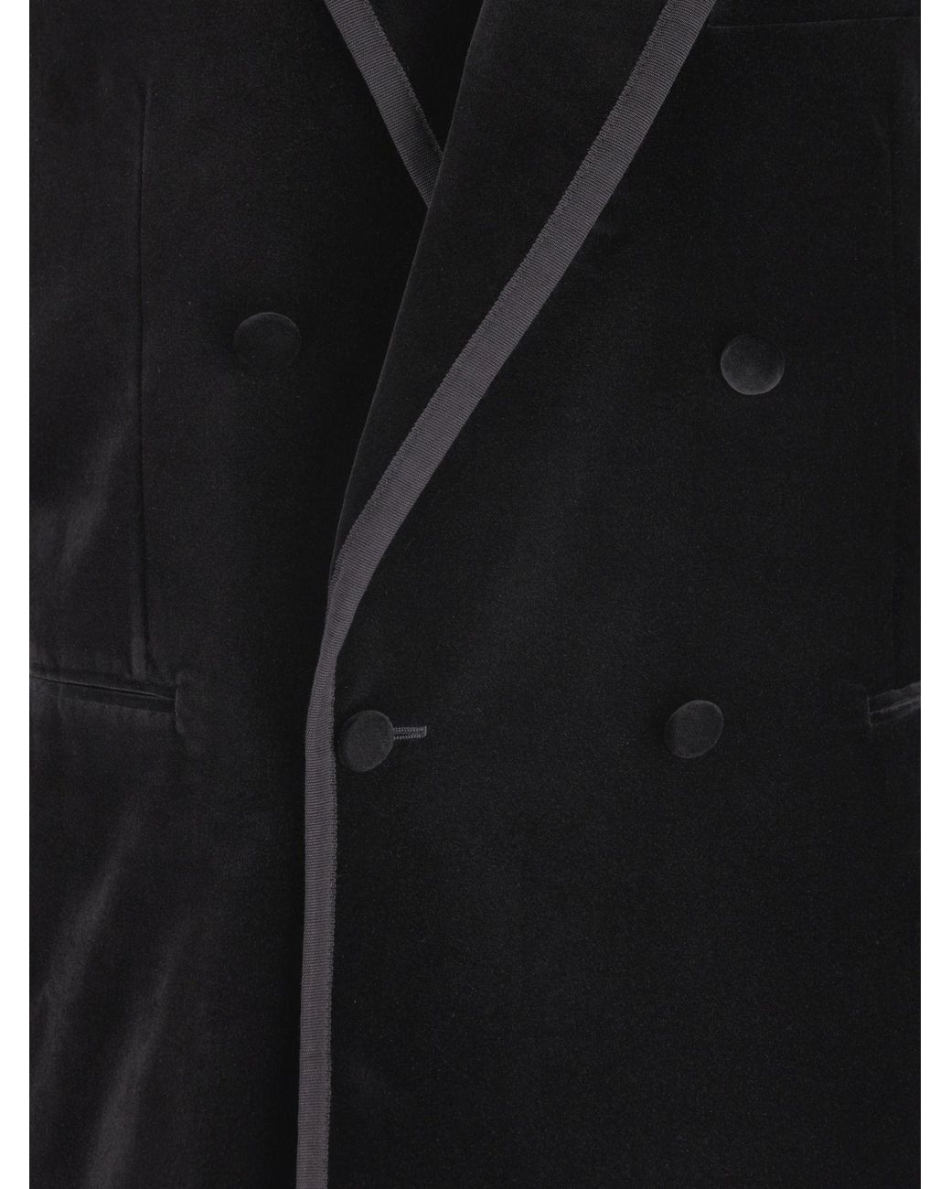Fendi Black Double-Breasted Buttoned Jacket