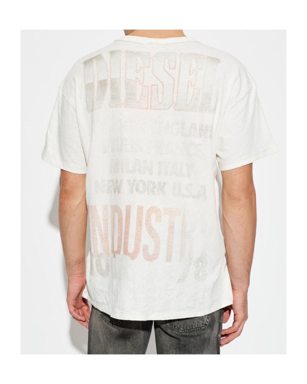 DIESEL White T-Shirt T-Normes-Hmbp for men