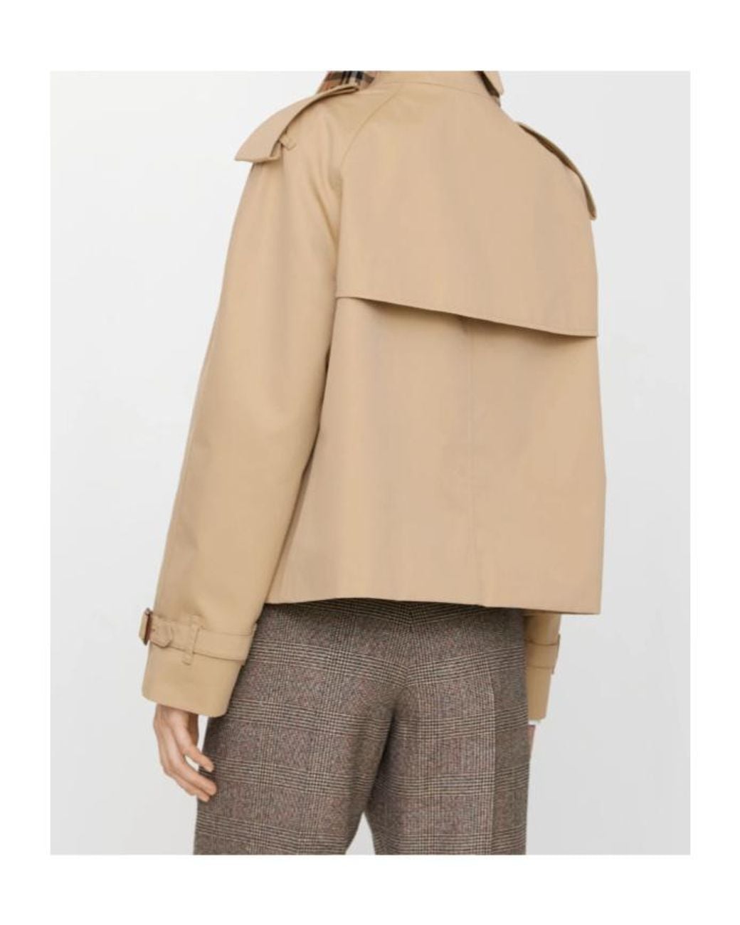 Burberry Natural Cropped Mayfair Heritage Trench Jacket