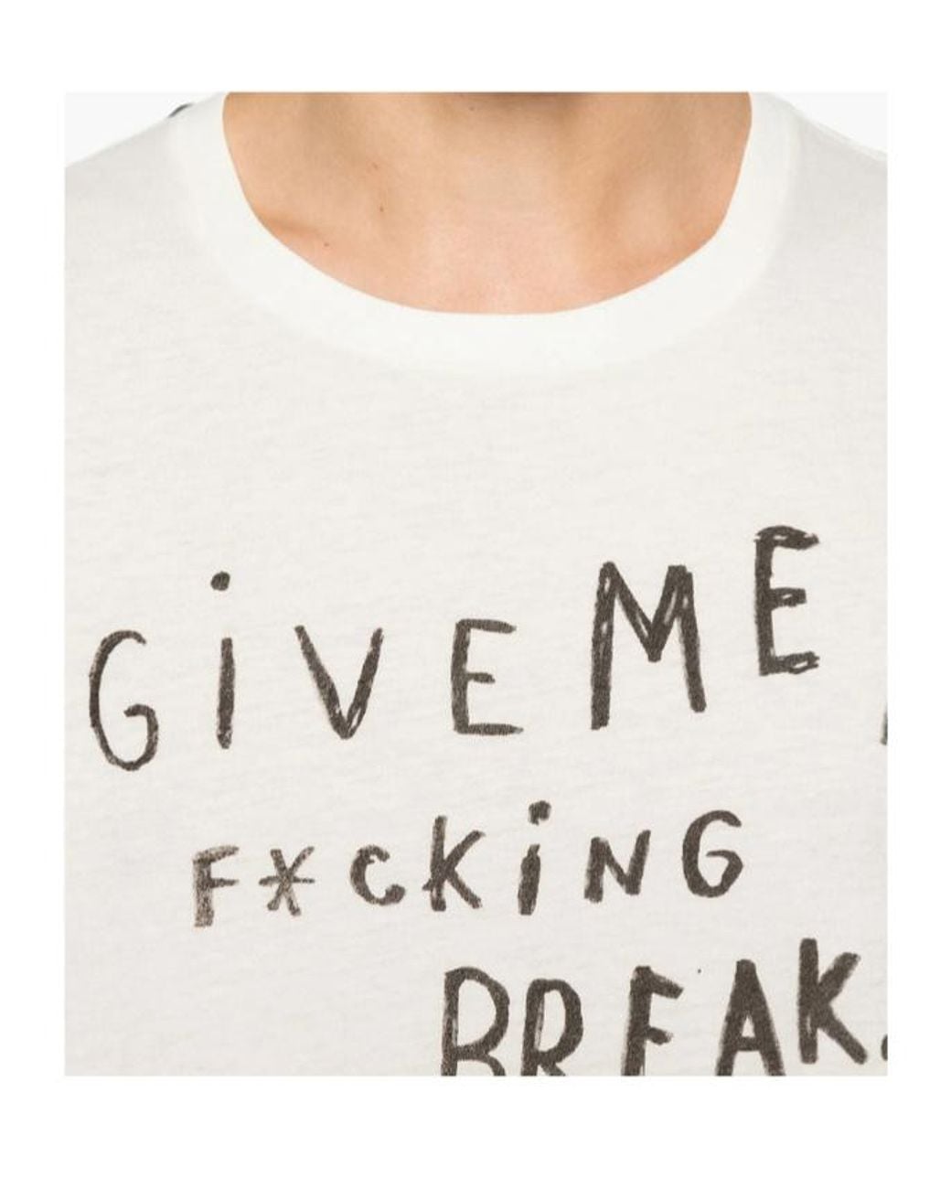 R13 White Crew Neck T-Shirt for men