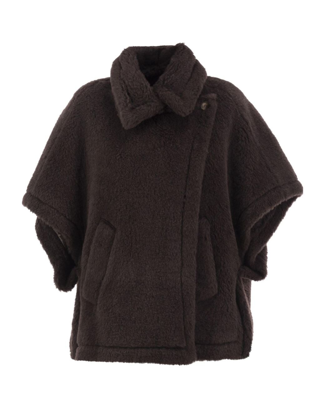 Max Mara Black Teddy Cape