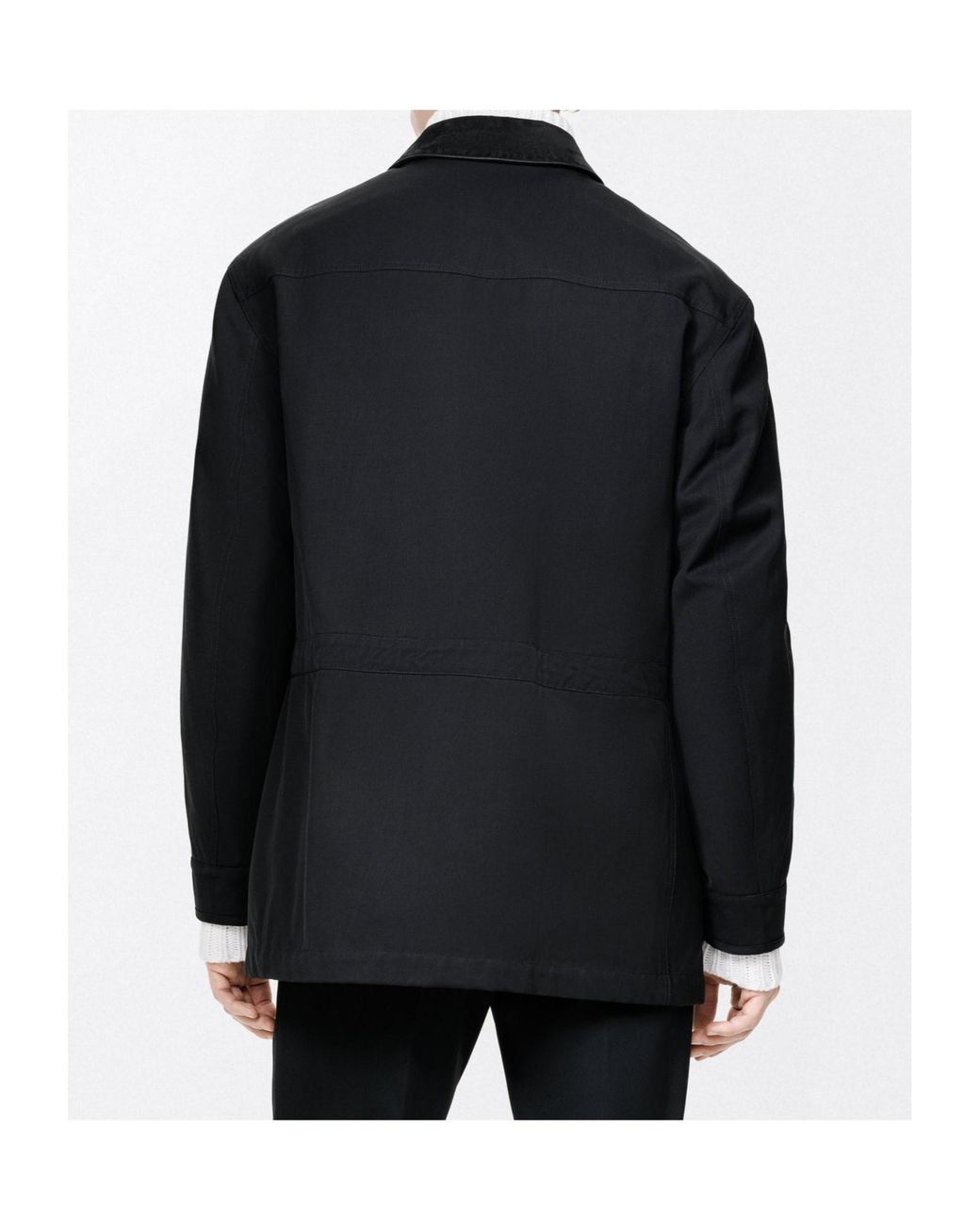 Tom Ford Black Contrast Collar Field Jacket for men