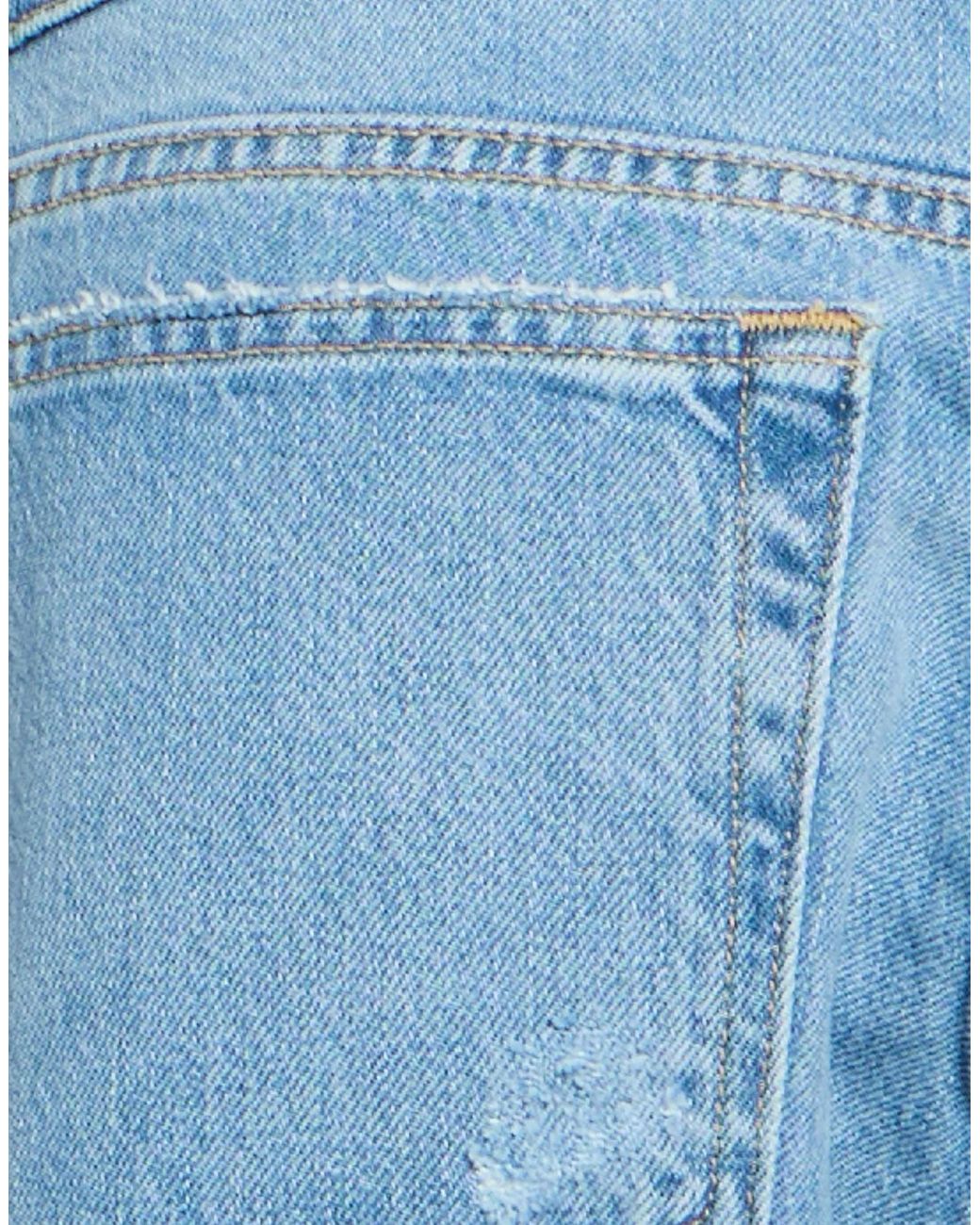 Rag & Bone Blue Solid Color Straight-Leg Trousers