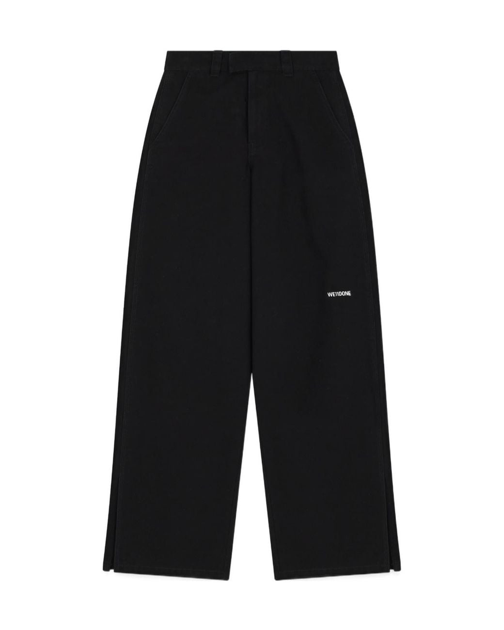 we11done Black Mid-Waist Casual Pants
