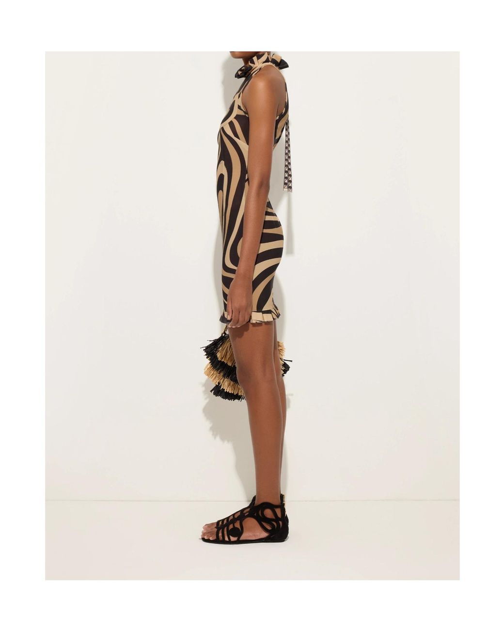 Emilio Pucci Multicolor Pucci Printed Ruffled Mini Dress