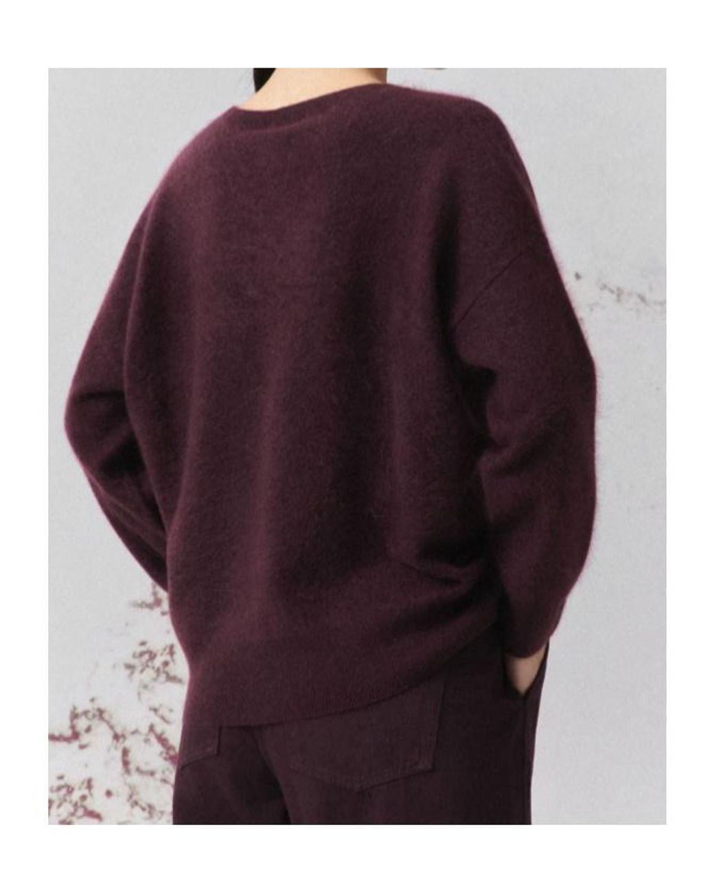 Marella Purple Cashmere-Blend Crew-Neck Jumper