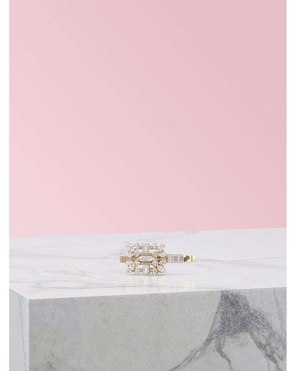 Roger Vivier White Broche Vivier Buckle Hair Clip