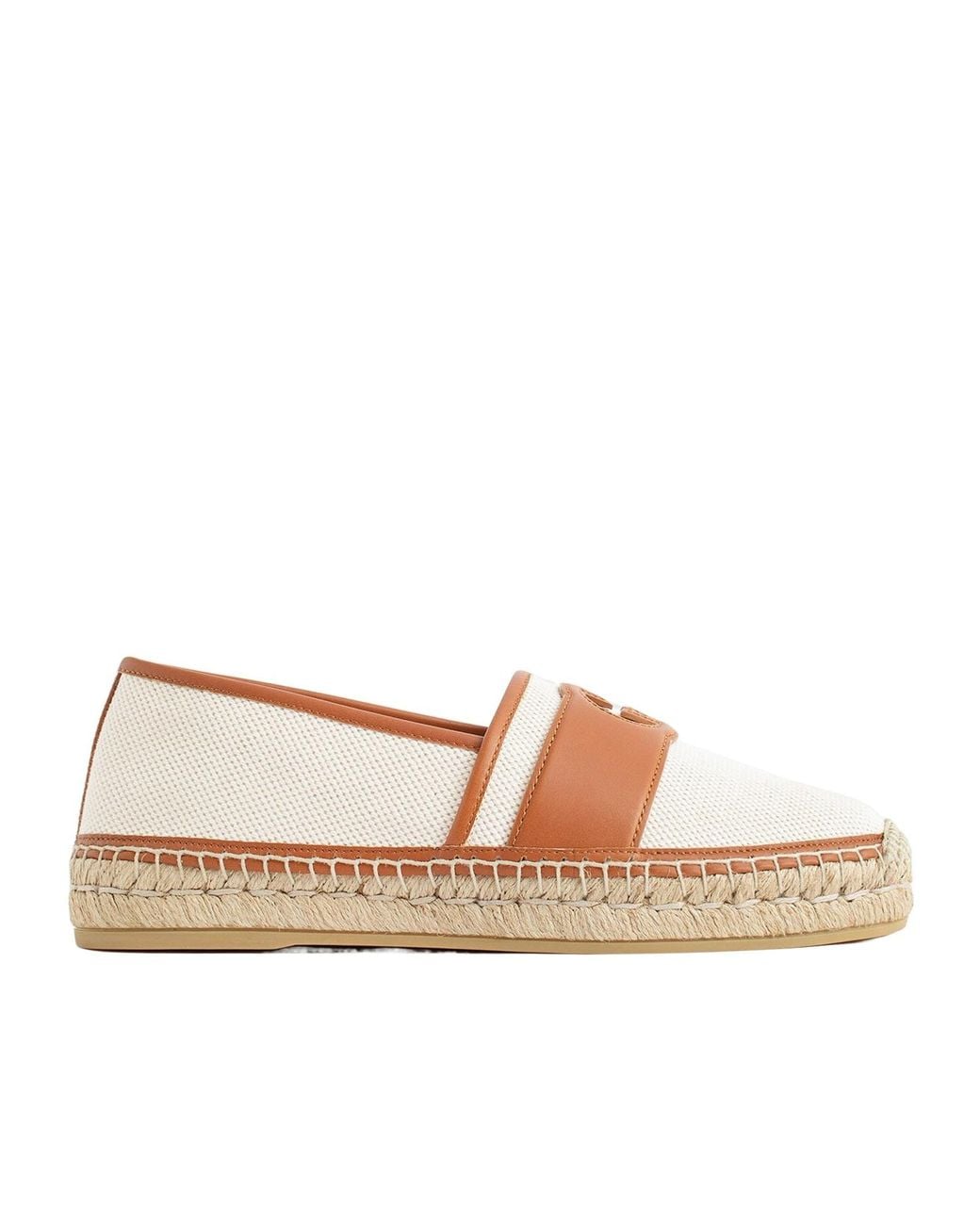 Gucci Brown Logo Cut-Out Slip-On Espadrilles for men