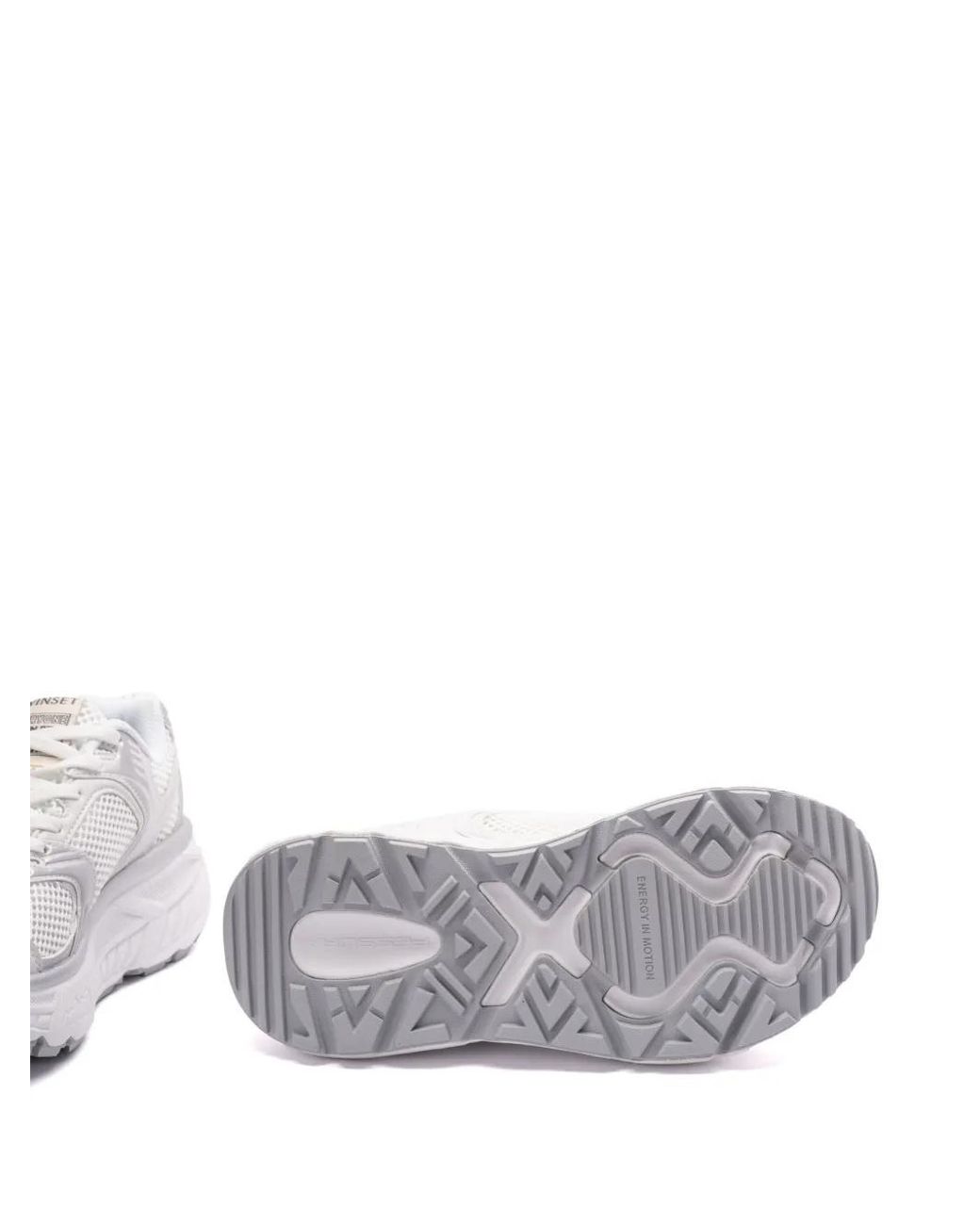 Twinset White Lace-Up Sneakers