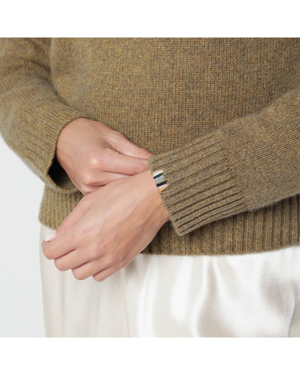 Extreme Cashmere Multicolor Long-Sleeve Cashmere Polo Shirt