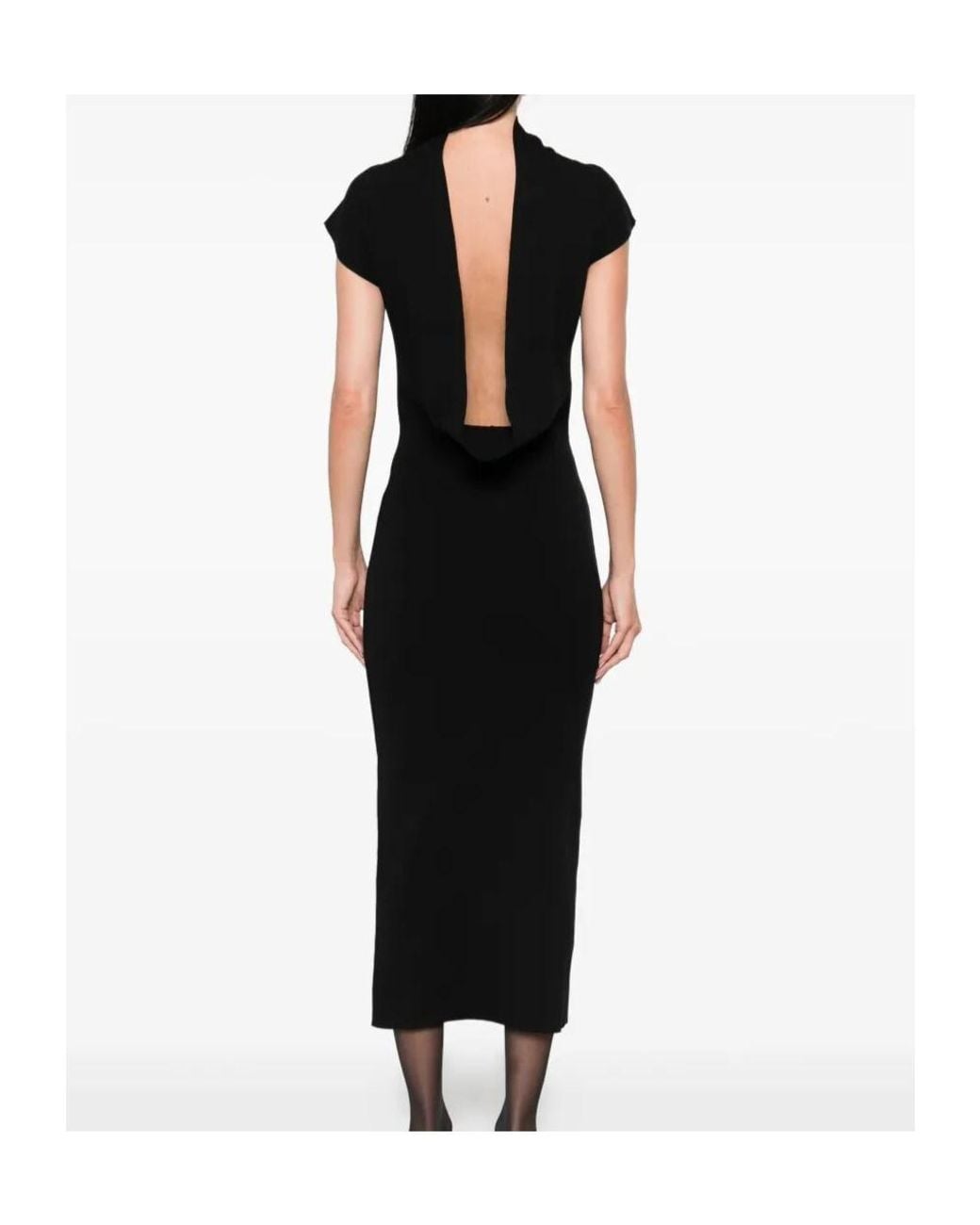 Alberta Ferretti Black Backless Dress