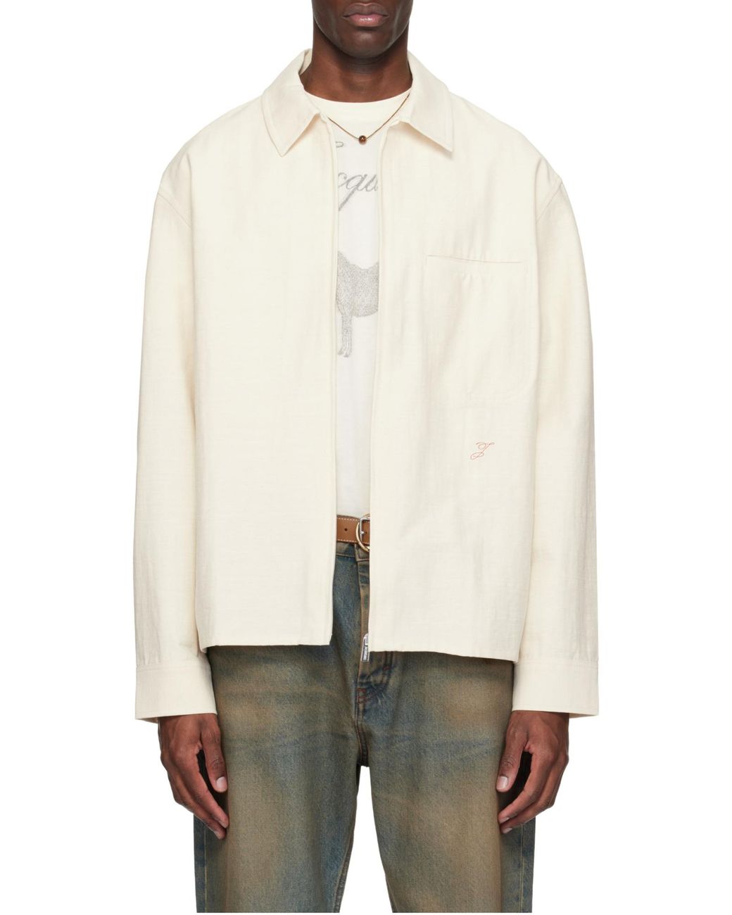 Jacquemus White The Mecano Long-Sleeved Shirt for men