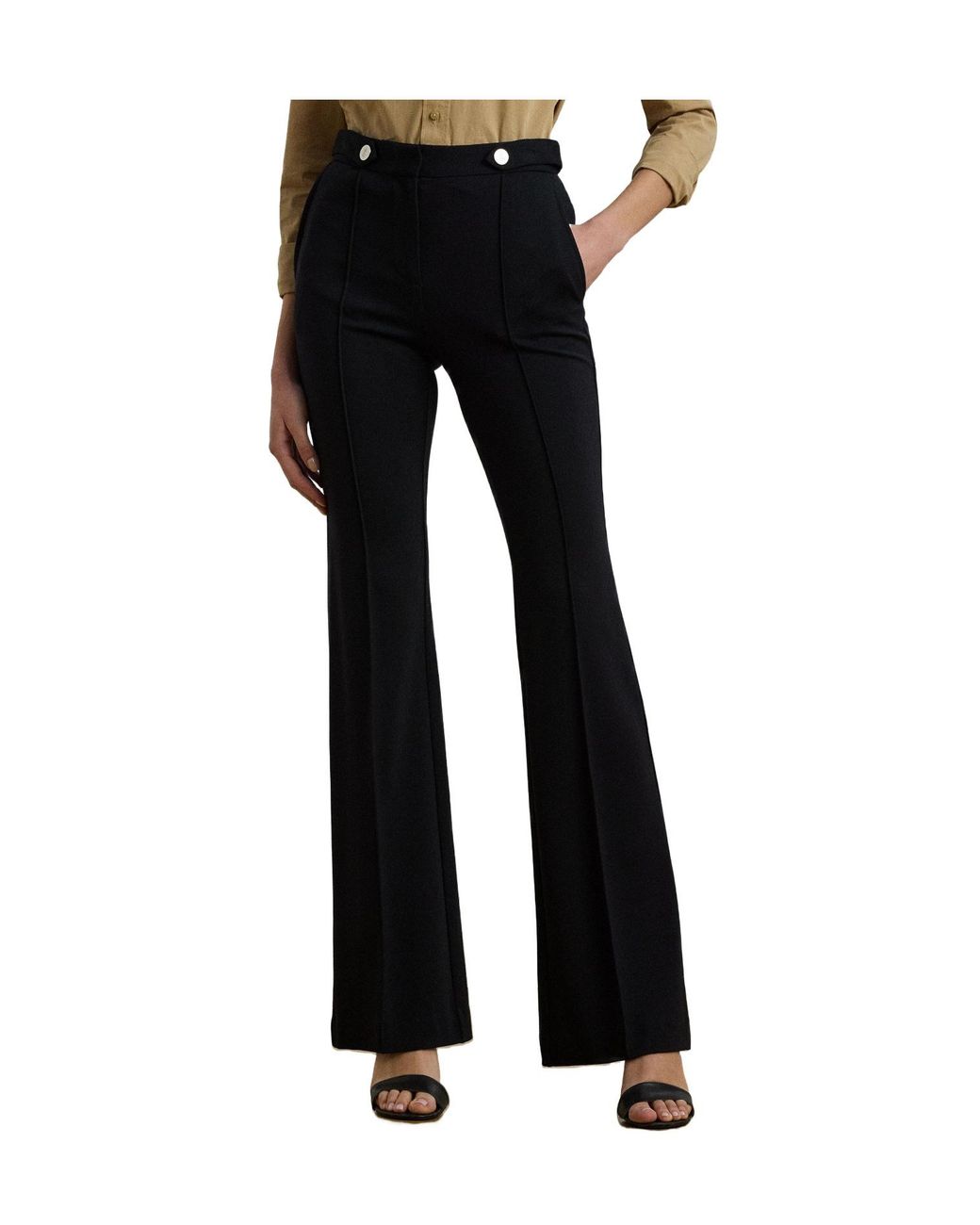 Ralph Lauren Black Highwaisted Flared Trousers